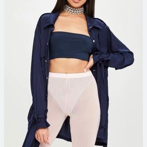 Missguided x carlibybel biker and trench coat set